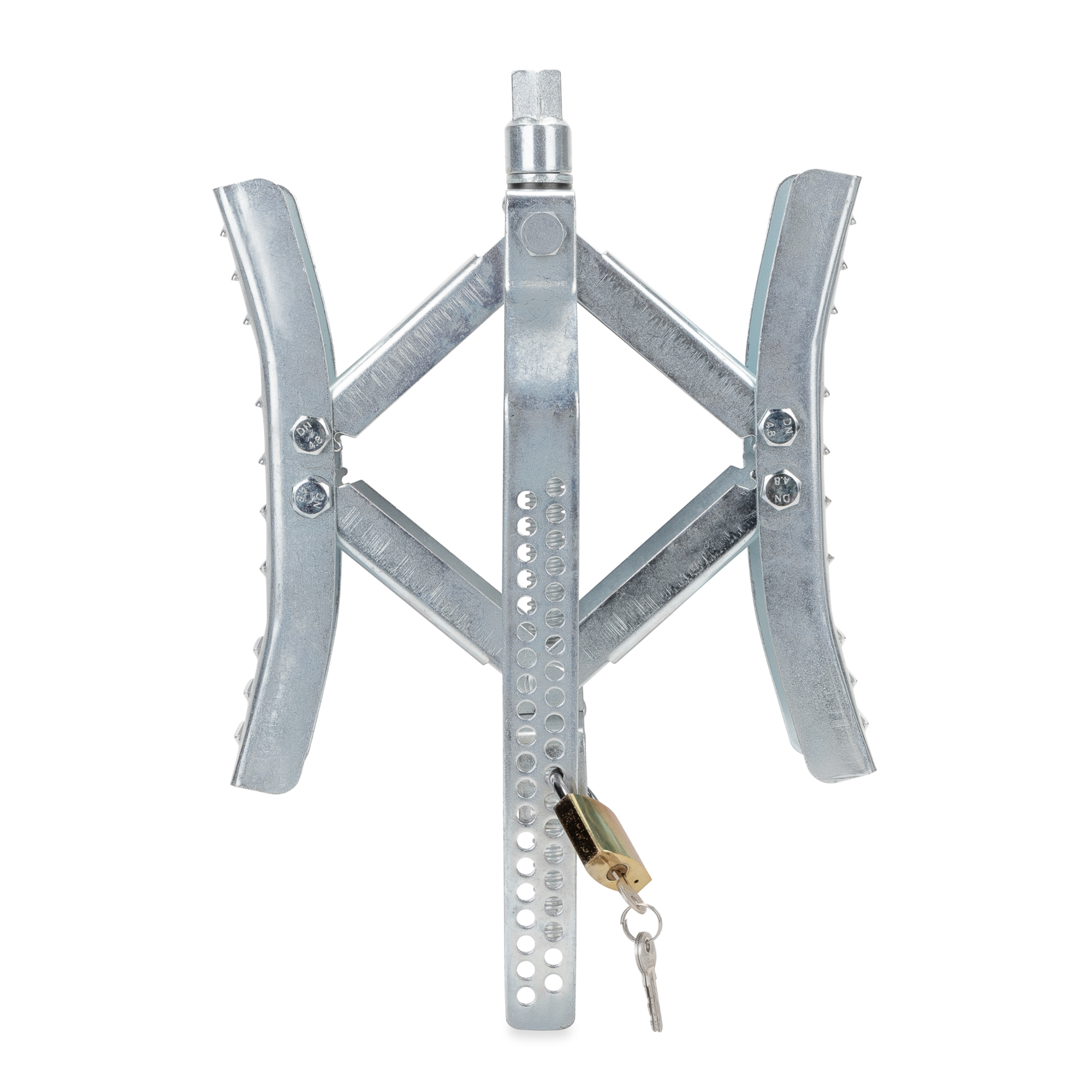 EazLift - 10" Wheel Stop w/Wrench and Lock, Metal (E/F)